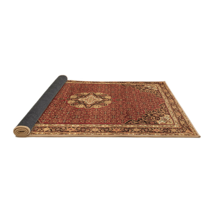 Sideview of Medallion Brown Traditional Rug, tr547brn