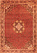 Medallion Orange Traditional Rug, tr547org