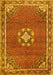 Machine Washable Medallion Yellow Traditional Rug, wshtr547yw