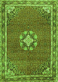 Medallion Green Traditional Rug, tr547grn