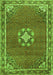 Medallion Green Traditional Rug, tr547grn