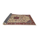 Sideview of Traditional Brown Red Medallion Rug, tr548