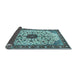 Sideview of Medallion Light Blue Traditional Rug, tr548lblu