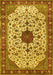 Medallion Yellow Traditional Rug, tr548yw