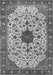 Serging Thickness of Machine Washable Medallion Gray Traditional Rug, wshtr548gry