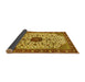 Sideview of Medallion Yellow Traditional Rug, tr548yw