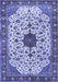 Medallion Blue Traditional Rug, tr548blu