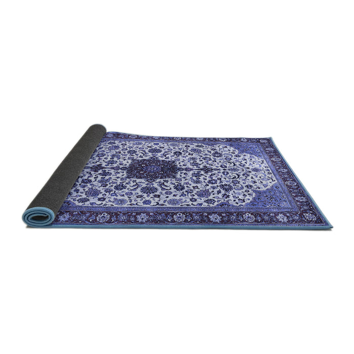 Sideview of Medallion Blue Traditional Rug, tr548blu