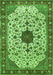 Medallion Green Traditional Rug, tr548grn