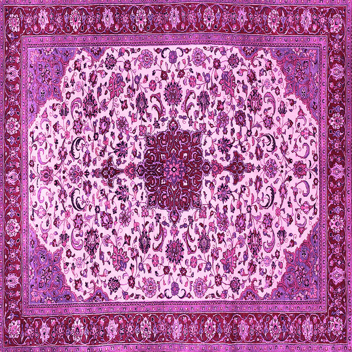 Square Medallion Pink Traditional Rug, tr548pnk