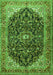 Medallion Green Traditional Rug, tr549grn