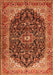 Medallion Orange Traditional Rug, tr549org