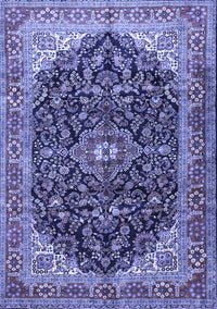 Medallion Blue Traditional Rug, tr549blu