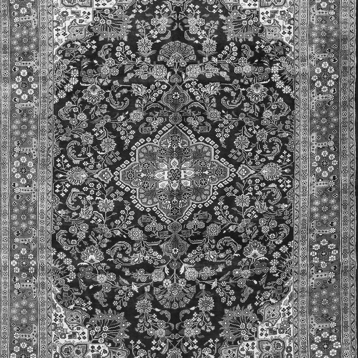 Serging Thickness of Machine Washable Medallion Gray Traditional Rug, wshtr549gry