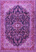 Machine Washable Medallion Purple Traditional Area Rugs, wshtr549pur