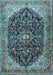 Medallion Light Blue Traditional Rug, tr549lblu