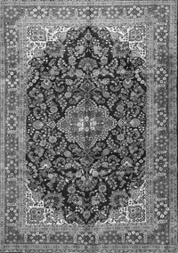 Medallion Gray Traditional Rug, tr549gry