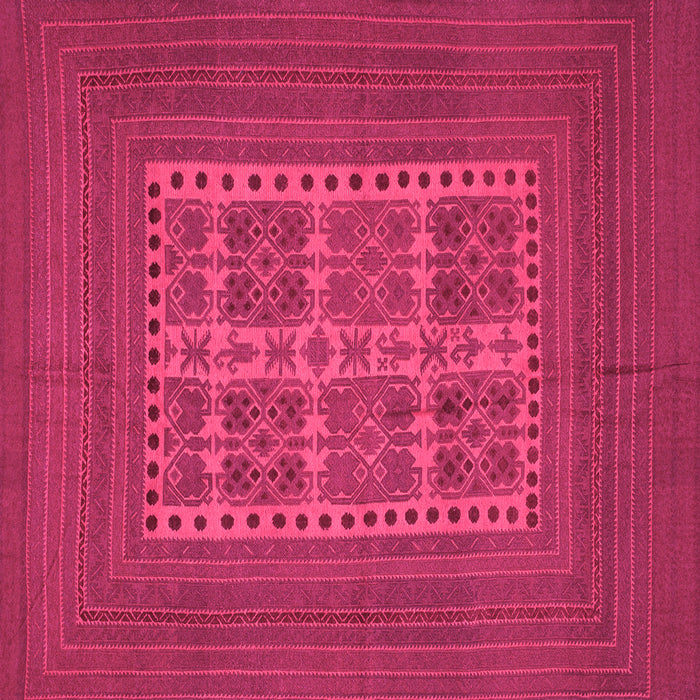Square Machine Washable Southwestern Pink Country Rug, wshtr54pnk