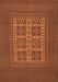 Machine Washable Southwestern Brown Country Rug, wshtr54brn