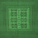 Square Southwestern Emerald Green Country Rug, tr54emgrn