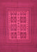 Machine Washable Southwestern Pink Country Rug, wshtr54pnk