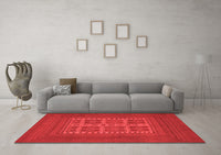 Machine Washable Southwestern Red Country Rug, wshtr54red