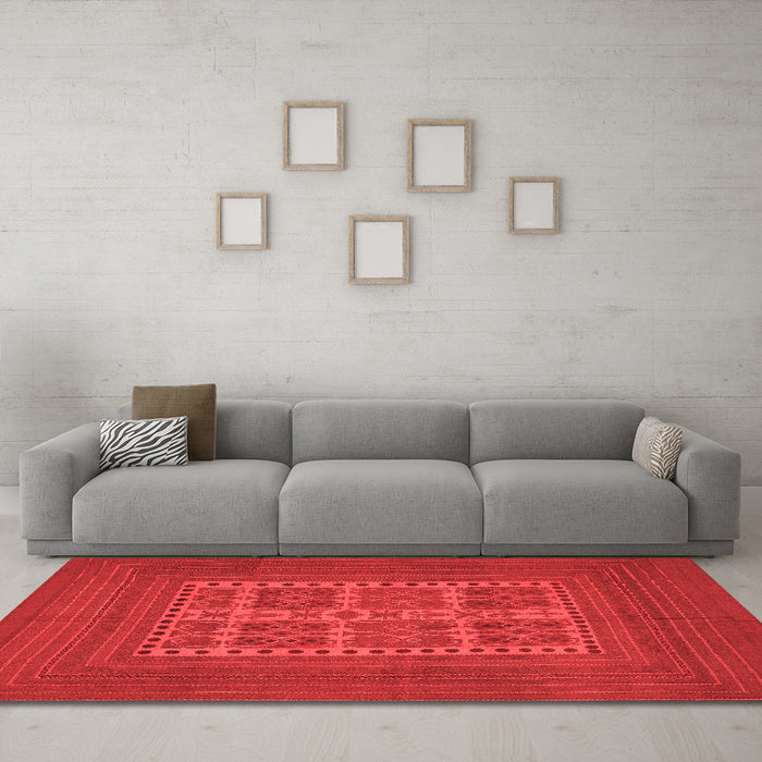 Country Red Washable Rugs