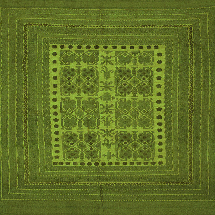 Serging Thickness of Southwestern Green Country Rug, tr54grn
