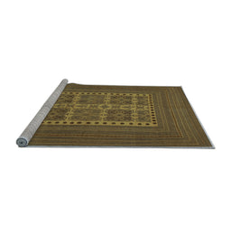 Sideview of Machine Washable Southwestern Light Blue Country Rug, wshtr54lblu
