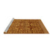 Sideview of Machine Washable Traditional Mahogany Brown Rug, wshtr55