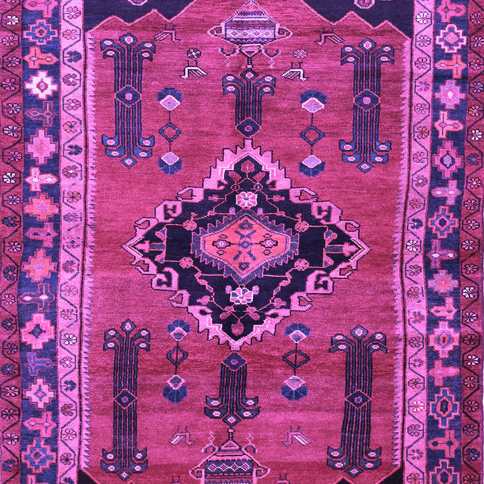 Machine Washable Persian Purple Traditional Area Rugs, wshtr550pur
