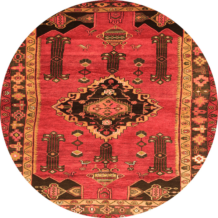 Machine Washable Persian Orange Traditional Area Rugs, wshtr550org