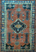 Machine Washable Persian Light Blue Traditional Rug, wshtr550lblu