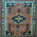 Square Persian Light Blue Traditional Rug, tr550lblu