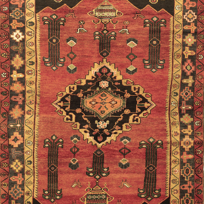Machine Washable Persian Brown Traditional Rug, wshtr550brn