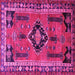 Square Persian Pink Traditional Rug, tr550pnk