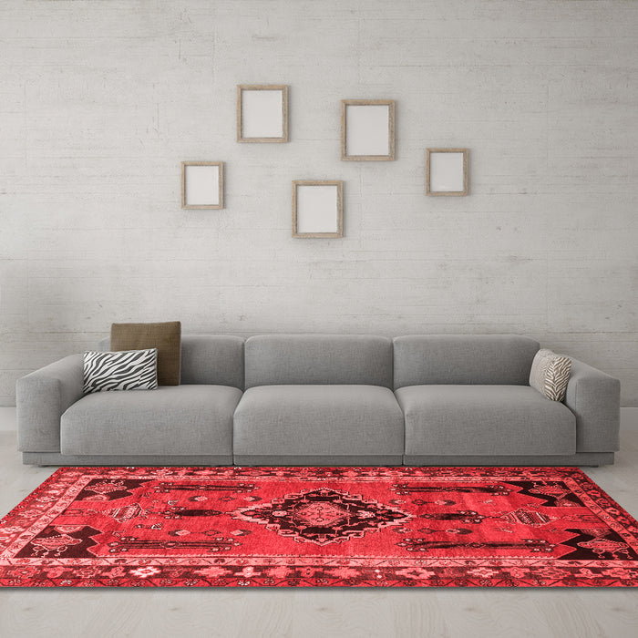 Traditional Red Washable Rugs