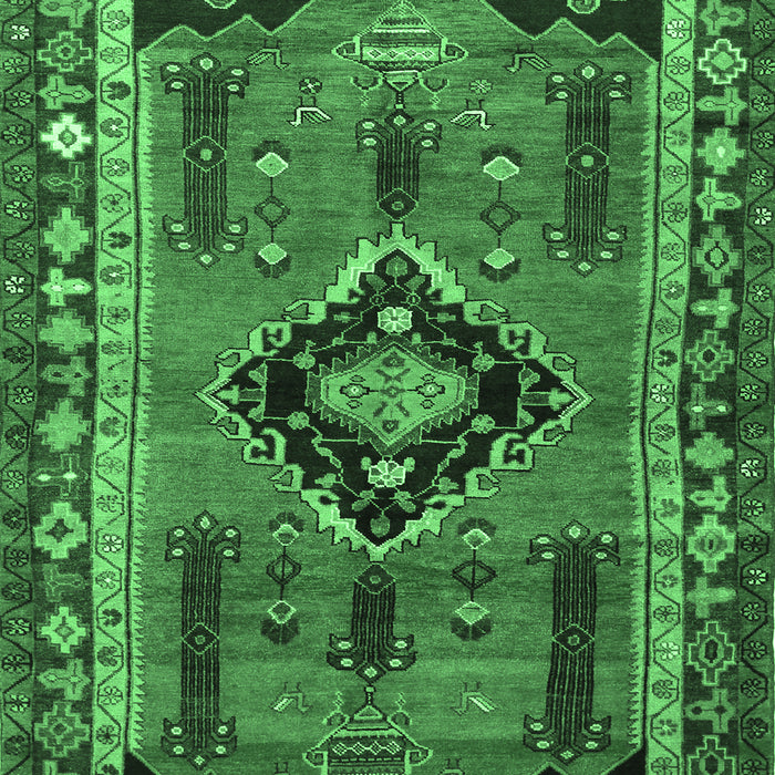 Persian Emerald Green Traditional Rug, tr550emgrn