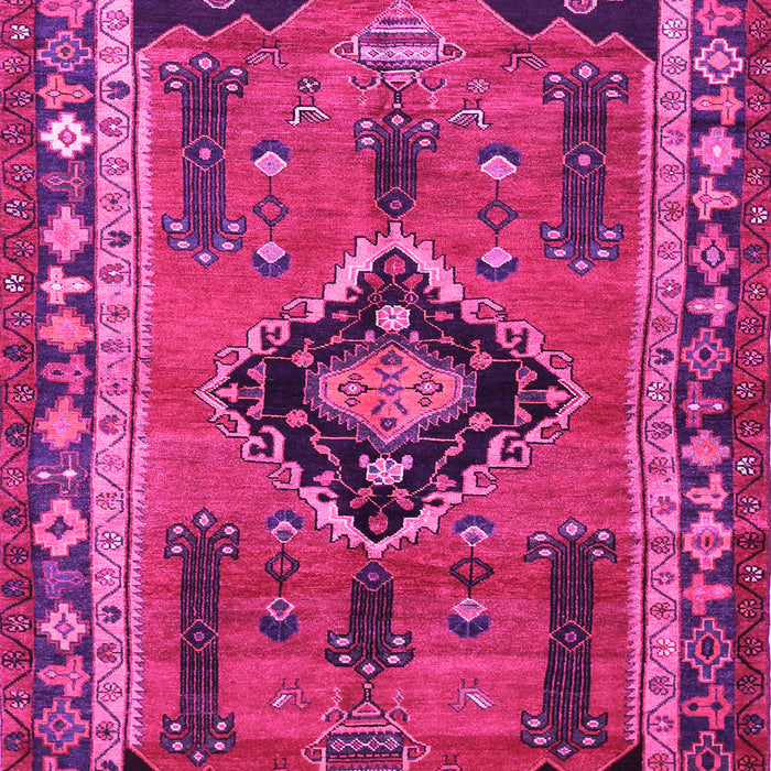 Machine Washable Persian Pink Traditional Rug, wshtr550pnk