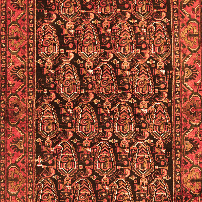 Serging Thickness of Machine Washable Persian Orange Traditional Area Rugs, wshtr551org