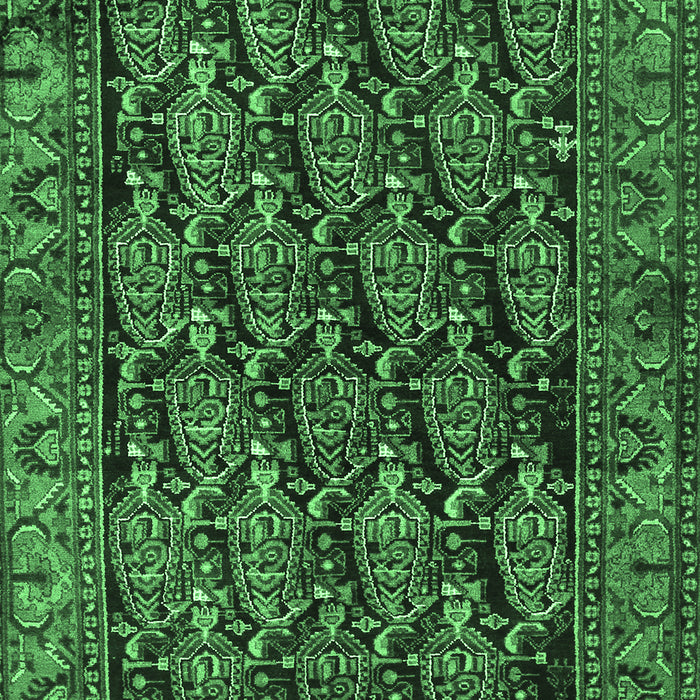 Machine Washable Persian Emerald Green Traditional Area Rugs, wshtr551emgrn