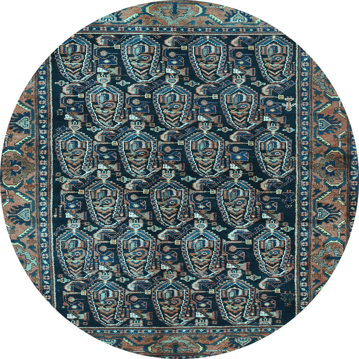Round Persian Light Blue Traditional Rug, tr551lblu