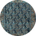 Round Persian Light Blue Traditional Rug, tr551lblu