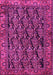 Machine Washable Persian Pink Traditional Rug, wshtr551pnk