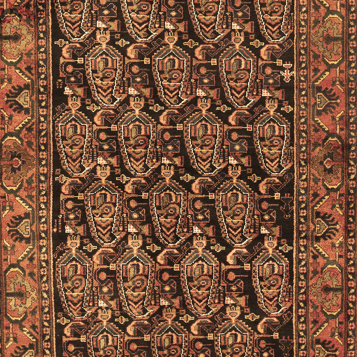 Machine Washable Persian Brown Traditional Rug, wshtr551brn