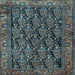 Square Persian Light Blue Traditional Rug, tr551lblu