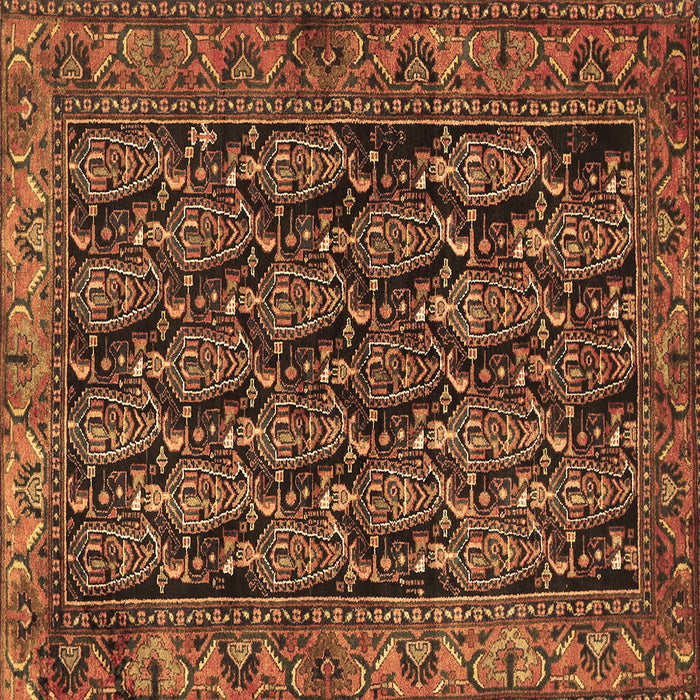 Square Persian Brown Traditional Rug, tr551brn