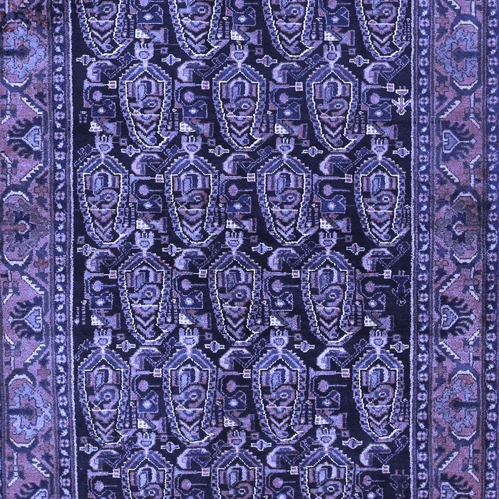 Machine Washable Persian Blue Traditional Rug, wshtr551blu