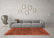 Machine Washable Persian Orange Traditional Area Rugs in a Living Room, wshtr551org