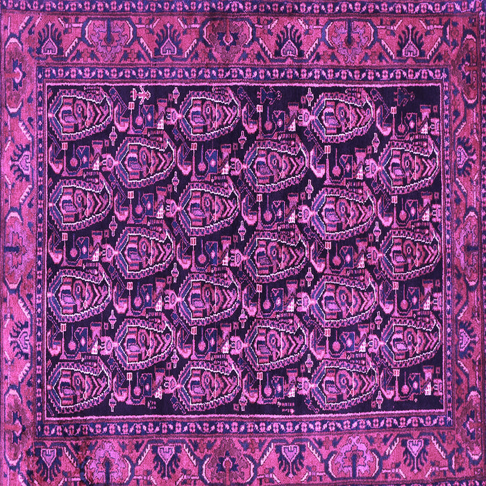 Square Machine Washable Persian Purple Traditional Area Rugs, wshtr551pur